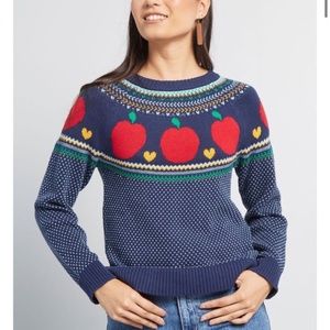 Modcloth Apple Ambition Pullover sweater